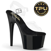 Pleaser Adore 708Prem Clear Black Platform Shoes